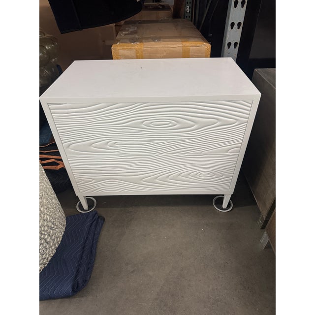 White Oly Studio “Tuck” Faux Bois Nightstands- A Pair For Sale - Image 8 of 10