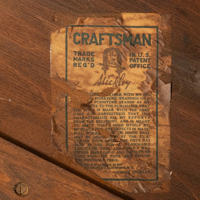 Antique American Arts & Crafts Mission Oak Gustav Stickley Postcard Desk 1905 For Sale - Image 11 of 12