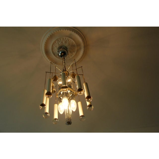 Silver Small Italian Chandelier, 1970s For Sale - Image 8 of 14