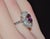 Gia Certified 3.15ct No-Heat Purple Pink Sapphire & Diamond 18k Gold Halo Ring, Size 6.5 For Sale - Image 9 of 18