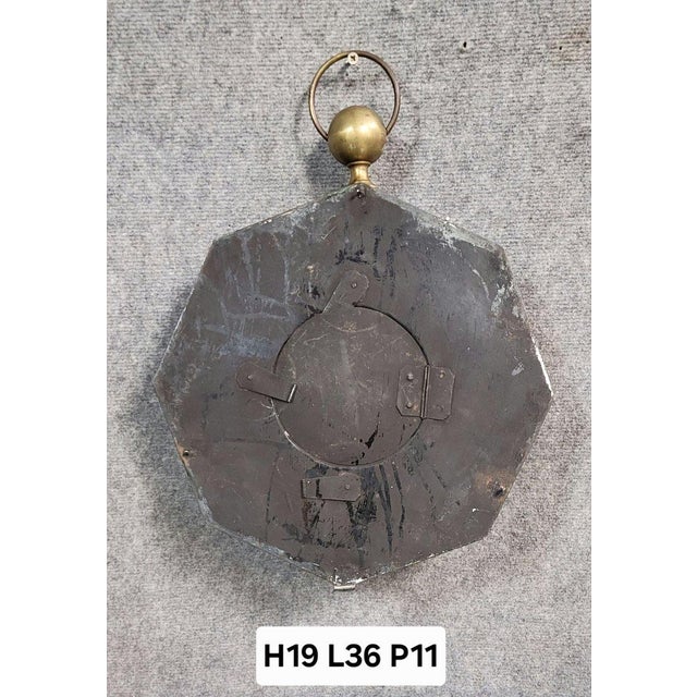 Hexagonal Sheet Metal Wall Clock For Sale - Image 5 of 6