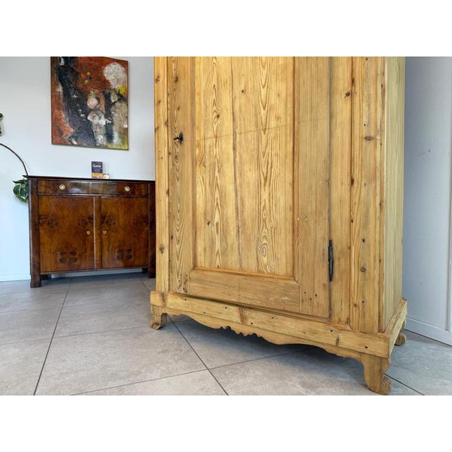 Biedermeier Farmhouse Cupboard in Natural Wood For Sale - Image 9 of 16