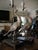 Gorgeous Ornate Medium Sized Aluminum Peacock Table Lamps For Sale - Image 10 of 10