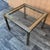 A Pair of Hollywood Regency Gold Brass and Wicker Side Tables in the Milo Baughman Style. C. 1970s For Sale - Image 12 of 18
