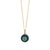 Early 21st Century Blue Enamel Jade Stone Evil Eye Pendant Gold Chain Necklace For Sale - Image 5 of 9