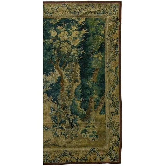 15th Century Antique Brussels Millefleur Tapestry For Sale - Image 9 of 9