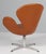 Animal Skin Swan Swivel Chair attributed to Arne Jacobsen for Fritz Hansen, Denmark, 1960s For Sale - Image 7 of 8