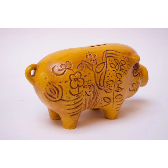 Mid-Century Modern Mid-Century California Pottery Piggy Bank With Cork Stopper For Sale - Image 3 of 13