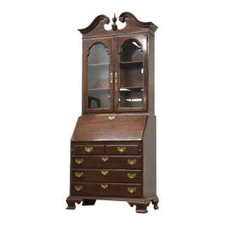1980s Ethan Allen Solid Cherry Secretary Desk For Sale