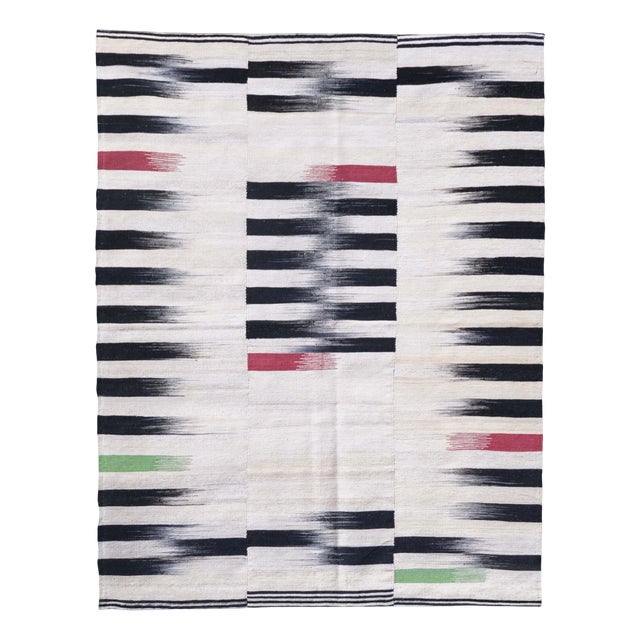 Handwoven Kilim Rug in Striped Pattern For Sale