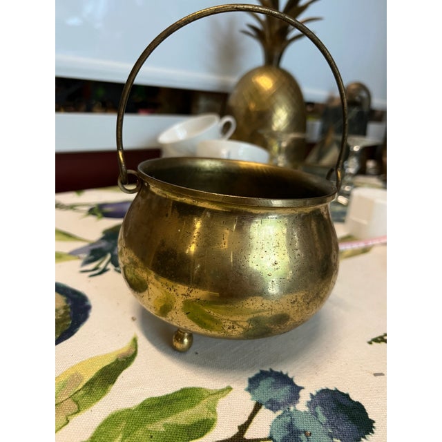1970s Petite Brass Footed Bowl For Sale In Atlanta - Image 6 of 6
