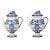 Italian White and Blue Ceramic Jugs, 1960s, Set of 2 For Sale - Image 10 of 18