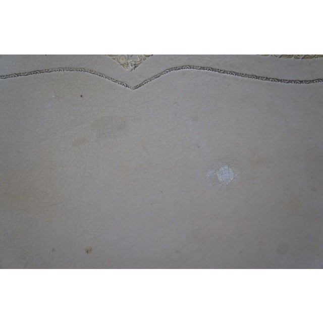 Mid 20th Century French Provincial Walnut Tooled Leather Serpentine Side Accent Tables - Set of 2 For Sale - Image 12 of 12