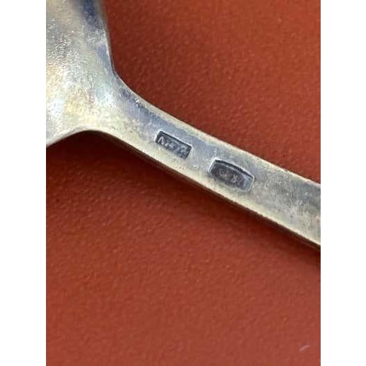 Silver Mid 20th Century Art Deco Silver Cloisonne' Enamel Dematasse Spoons - Set of 6 For Sale - Image 8 of 9