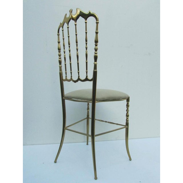 1950s Italian Side Chair in Golden Brass by Giuseppe Gaetano Descalzi for Chiavari, 1950s For Sale - Image 5 of 11