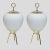 Glass & Brass Table Lamps in Style of Stilnovo, Set of 2 For Sale - Image 6 of 6