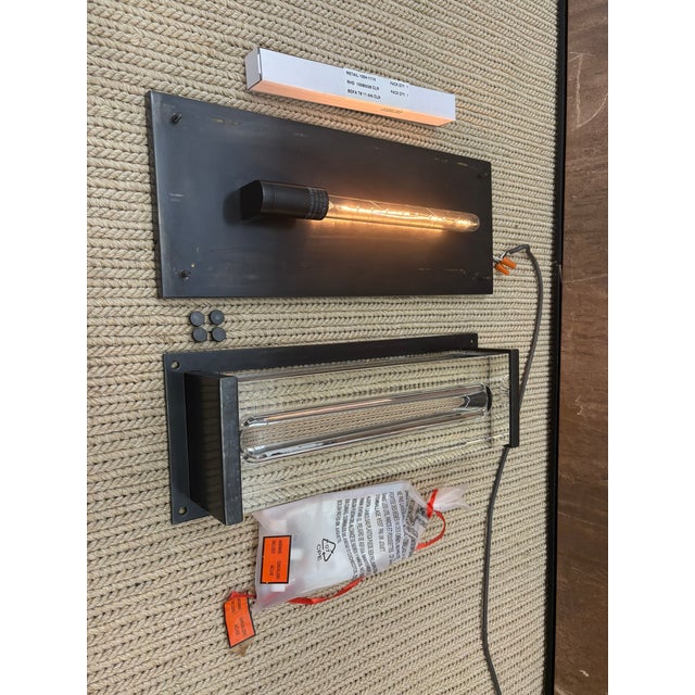 Rh Savile Grand Rectangular Sconce Bronze | K9 Crystal Glass & Sand-Cast Brass | Designed by Jonathan Browning For Sale - Image 11 of 18