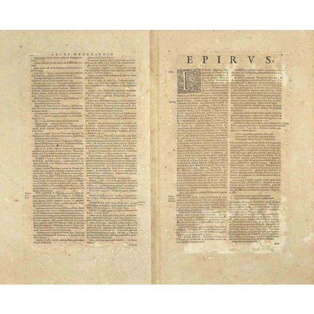 Epirus Albania is an ancient map realized in 1650 by Johannes Janssonius (1588-1664). Good conditions. from Atlantis...