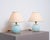 Mid-Century Italian Blue Glass and Brass Table Lamps, 1950s, Set of 2 For Sale - Image 6 of 8