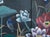 1970s Chinoiserie Painted Silk Screen "Hummingbirds and Lotus" For Sale In Dallas - Image 6 of 18