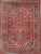 Antique Mahal Rug With All Over Design in Soft Red and Brown Border For Sale