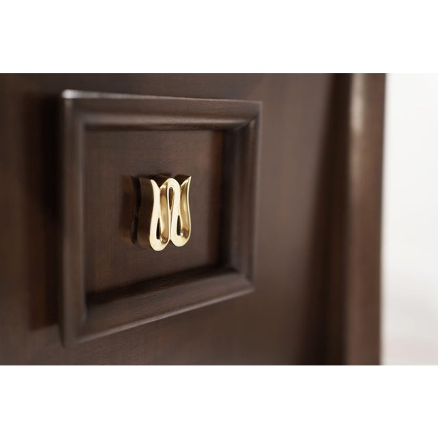 Modernist Walnut Dresser, Italy 1950s For Sale - Image 11 of 12