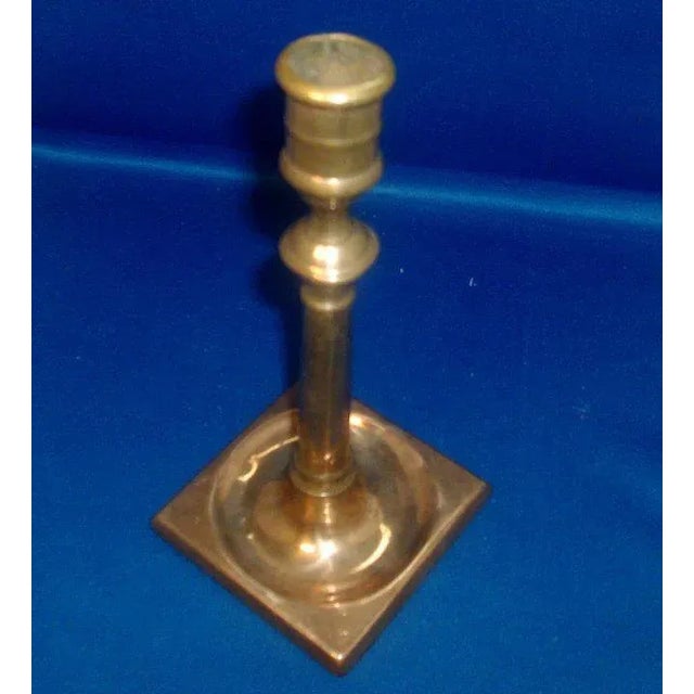 18th Century 18th Century English George III Brass Candlestick For Sale - Image 5 of 7