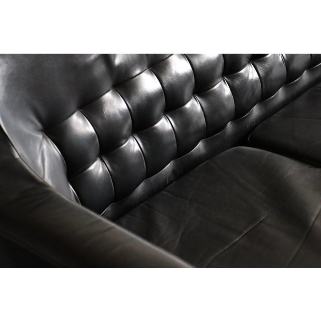Black Model 2010 Sofa in Black Leather by Arne Halvorsen, Norway, 1960s For Sale - Image 8 of 11