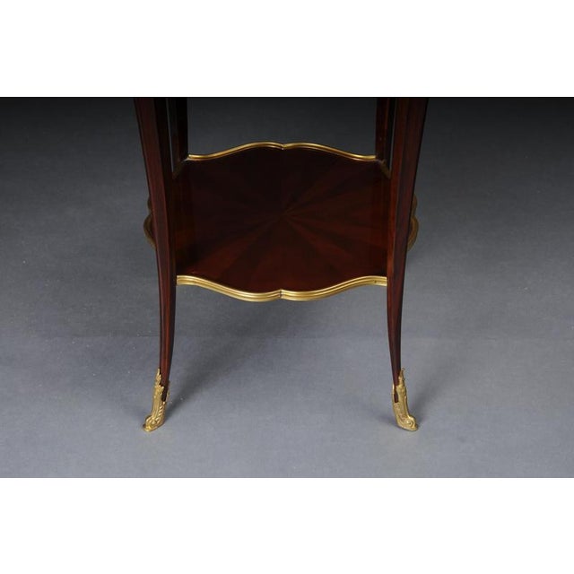 20th Century French Beech Salon Side Table in the style of F. Linke For Sale - Image 4 of 18