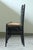 Vintage Italian Papercord Black Dining Chairs with Woven Seat, 1950s, Set of 4 For Sale - Image 4 of 14