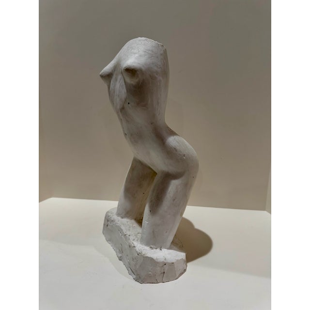 1960s Larry Mohr Signed Plaster Figurative Sculpture Abstract Torso Modernist Study For Sale - Image 4 of 10