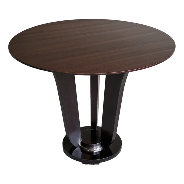 Vintage Baker Furniture Mahogany Pedestal Side Table Barbara Barry Collection For Sale