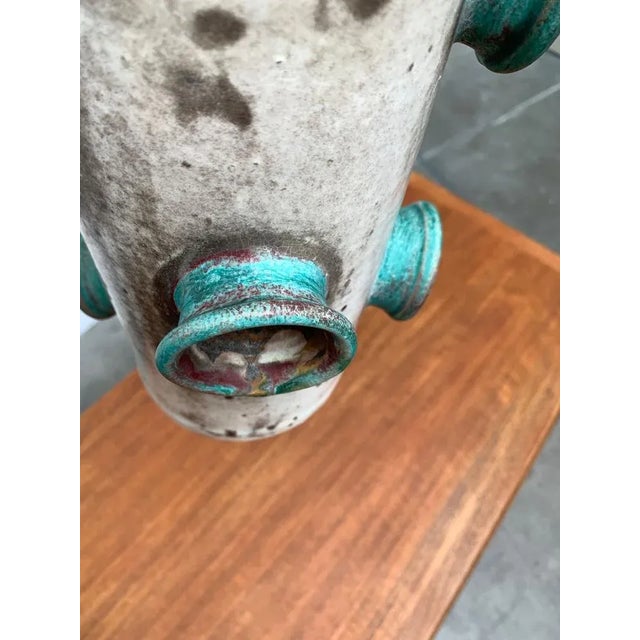 Metal Mid-Century Studio Pottery Ceramic Pendant Lamp from Palette Design, 1960s, Set of 3 For Sale - Image 7 of 18