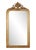 Antique French Louis Philippe giltwood mirror with a foliate urn motif. It features the rounded upper corners paired with...