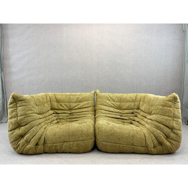 Set of Vintage Yellow Two Corners Modular Sofa from Ligne Roset Togo For Sale - Image 13 of 13