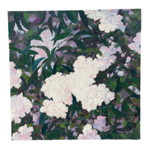 Rare Original John Loughlin 'pink Hydrangea Bush' Flower Floral Oil Painting