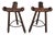 Vintage Brutalist Marbella Stools attributed to Sergio Rodrigues, 1970s, Set of 2 For Sale