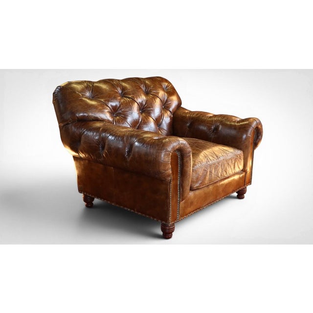 Halo Heritage Lounge Chair in Leather from Timothy Oulton, 2010s For Sale - Image 3 of 18