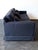 1960s Vintage Mid-Century Navy Jacquard Skirted Tuxedo Sofa For Sale - Image 16 of 18