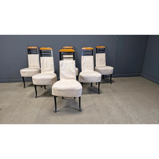 Vintage Dining Chairs attributed to Giorgetti, 1970s, Set of 6 For Sale - Image 15 of 17