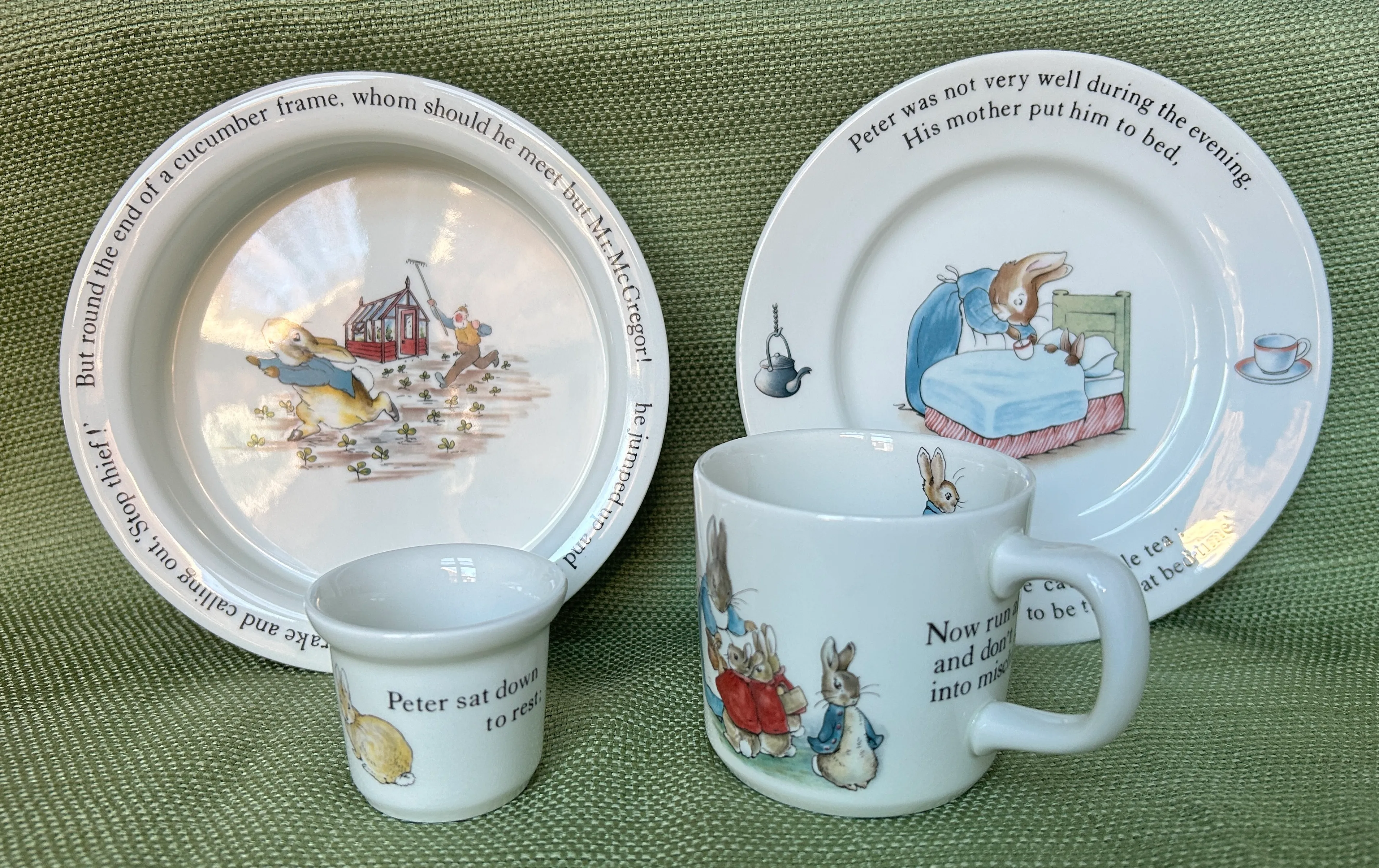 1990s Beatrix Potter's Peter Rabbit - Wedgwood China Set of 4