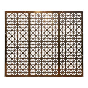 Early 20th Century Bronze Beaux Arts Style Tripartite Grille Panels