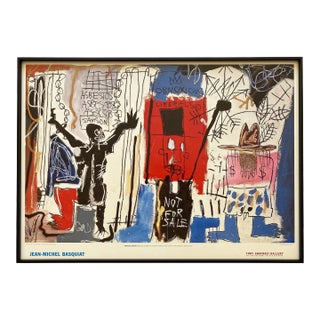 Jean Michel Basquiat Estate Vintage 1999 Lithograph Print Framed Pop Art Gallery Poster " Obnoxious Liberals " 1982 For Sale