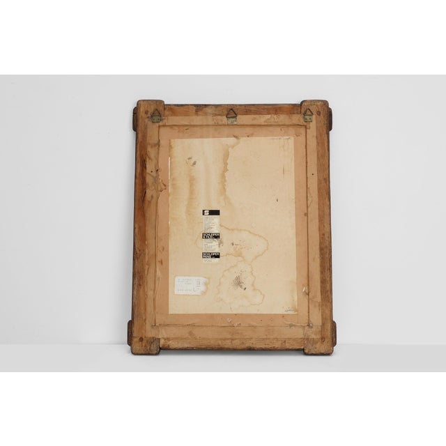 Antique Rustic Oak Wall Mirror, France, 1820s For Sale - Image 5 of 11