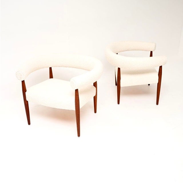 1950s Vintage Danish Ring Chairs by Nanna Ditzel for Kolds Savvaerk, 1950, Set of 2 For Sale - Image 5 of 11