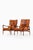 Easy Chairs in Leather and Teak from Ib Kofod-Larsen, 1950s, Set of 2 For Sale - Image 4 of 10