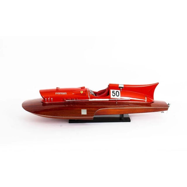 Vintage Ferrari Hydroplane Model, 1950s For Sale - Image 17 of 18