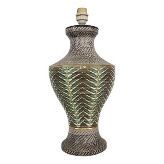 Art Deco Sandstone Table Lamp by Jacques Breugnot, 1950s For Sale