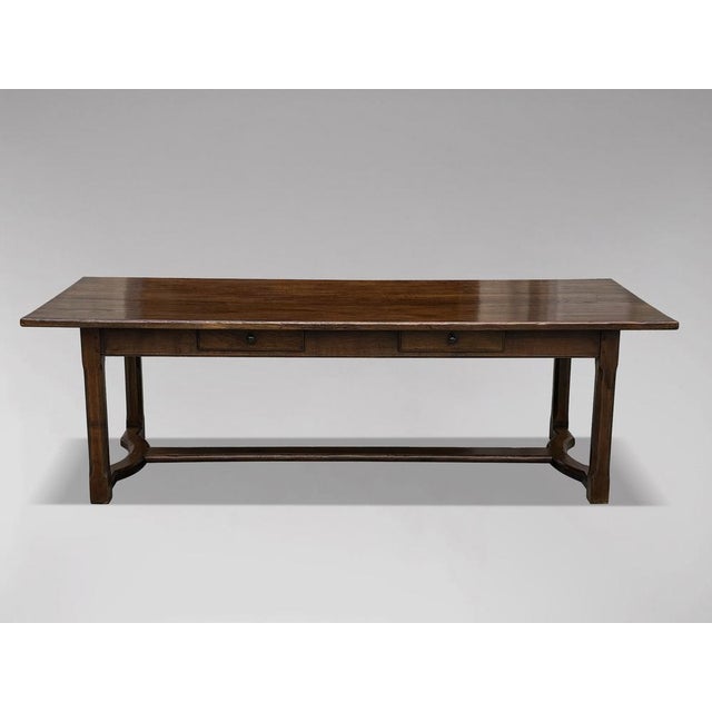 Imposing 19th Century Country French Provincial Farmhouse Dining Table This stunning dining table is crafted from solid...