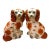 Vintage Staffordshire Spaniel Dog Figurines Pair Hand Painted Ceramic - A Pair For Sale